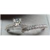 Image 2 : 0.65 CT GRA CERTIFIED MOISSANITE VVS D COLOR PRINCESS CUT WITH ROUND CUT CUBIC ZIRCONIUM SET ON EACH