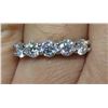 Image 4 : 1.00 CT TW MOISSANITE VVS D COLOR WITH 5 ROUND CUT MOISSANITE SET IN STERLING SILVER RETAIL VALUE $9