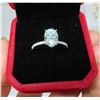 Image 2 : 2.00 CT GRA CERTIFIED MOISSANITE VVS LIGHT BLUE COLOR OVAL SHAPED CENTER WITH 18 ROUND CUT CUBIC ZIR