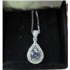 Image 2 : 1.00 CT GRA CERTIFIED MOISSANITE VVS D COLOR WITH 32 ROUND CUT CUBIC ZIRCONIUM SET IN HALO AND ON BA