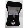 Image 1 : 1.00 CT GRA CERTIFIED MOISSANITE VVS D COLOR WITH 25 ROUND CUT CUBIC ZIRCONIUM SET IN HALO AND ON BA