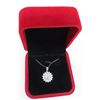 Image 1 : 3.00 CT GRA CERTIFIED MOISSANITE VVS D COLOR WITH 14 ROUND CUT CUBIC ZIRCONIUM SURROUNDING CENTER WE