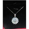 Image 2 : 3.00 CT GRA CERTIFIED MOISSANITE VVS D COLOR WITH 14 ROUND CUT CUBIC ZIRCONIUM SURROUNDING CENTER WE