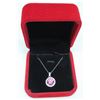Image 1 : 3.00 CT GRA CERTIFIED MOISSANITE VVS PINK COLOR WITH 36 ROUND CUT CUBIC ZIRCONIUM SET IN HALO AND ON