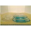 Image 2 : Glass Divided Serving Tray/Plate and 2 rectangular bowl