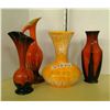 Image 1 : Orange and Dark Brown Vase