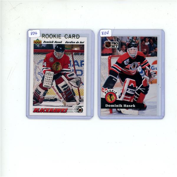 2 Hasek Rookie Cards