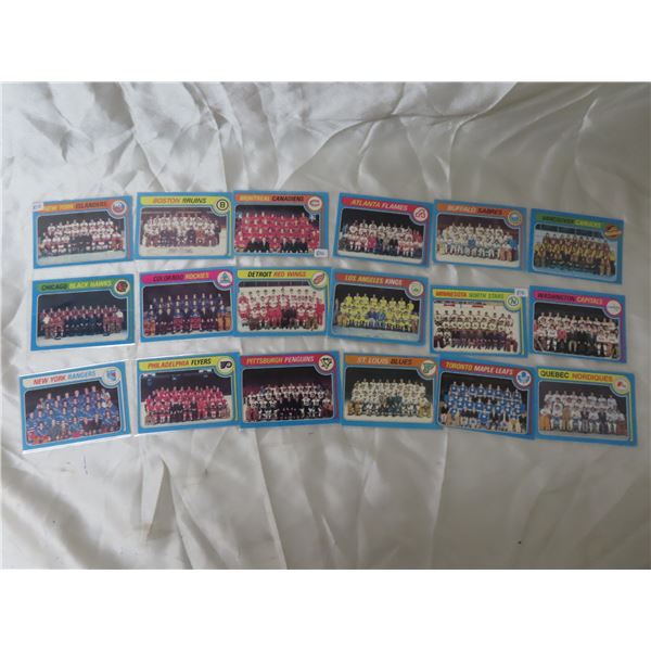 18pcs 1979-80 OPC Team Checklist Card, All Unmarked