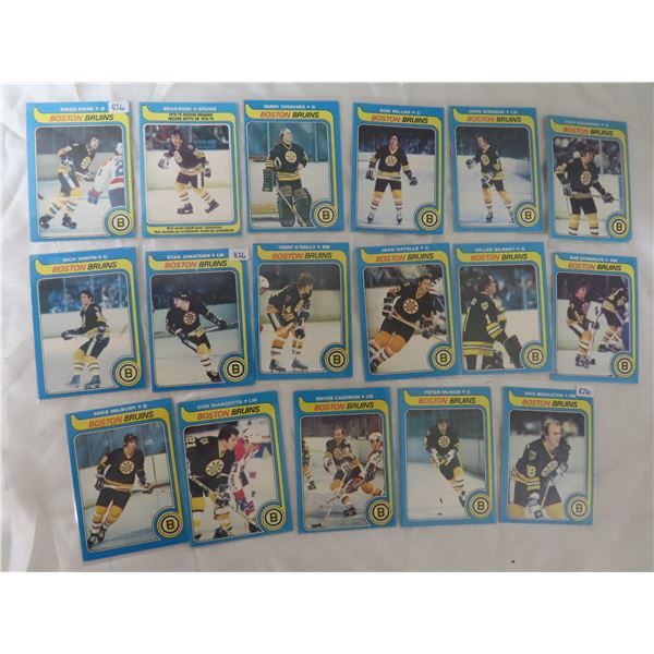 17 pcs 1979-80 OPC Bruins Cards