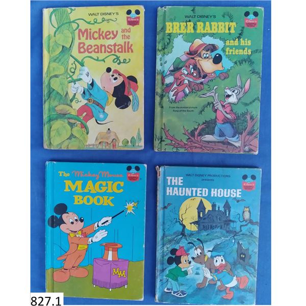 Set A of 4 vintage Walt Disney children's books