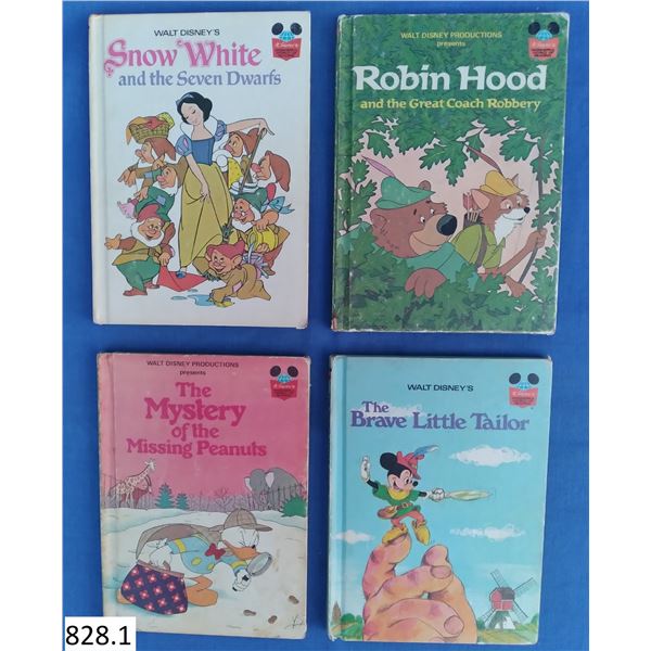 Set of 4 vintage Walt Disney children's books