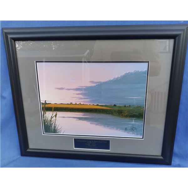 Original Glen Scrimshaw print "Sunset Storm"