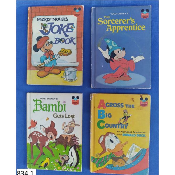 Set C of 4 vintage Walt Disney children's books