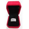 Image 1 : 1.00 CT GRA CERTIFIED MOISSANITE VVS D COLOR WITH 84 ROUND CUT CUBIC ZIRCONIUM SET IN SQUARE HALO AN