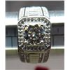 Image 2 : 1.00 CT GRA CERTIFIED MOISSANITE VVS D COLOR WITH 84 ROUND CUT CUBIC ZIRCONIUM SET IN SQUARE HALO AN