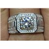 Image 4 : 1.00 CT GRA CERTIFIED MOISSANITE VVS D COLOR WITH 84 ROUND CUT CUBIC ZIRCONIUM SET IN SQUARE HALO AN