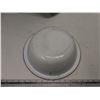 Image 3 : Vintage White Enamel Bowl w/ Red Rim