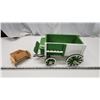 Image 1 : Wooden green wagon & little wagon