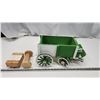 Image 3 : Wooden green wagon & little wagon