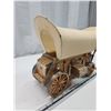 Image 2 : Large wooden wagon, w/ cloth top - 14" long x 10.5"H