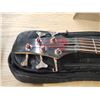 Image 3 : Very nice - Solid wood electric bass guitar, 5 string - no markings - w/ carrying case