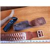 Image 4 : Ammo leather belt, leather holder & knife case