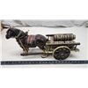 Image 1 : Clydesdale figurine & Barrel wagon