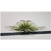 Image 1 : Green blown glass décor bowl - 16" long