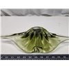 Image 4 : Green blown glass décor bowl - 16" long