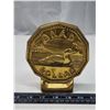 Image 1 : Brass loonie shaped bank