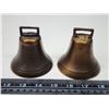 Image 2 : 2 Vintage brass bells