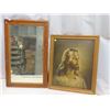Image 1 : Framed Portrait of Jesus & Mirror