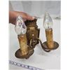 Image 2 : Vintage brass candle stick style light fixture
