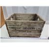 Image 1 : Crescent Creamery vintage wooden crate - 17x13.5x10.5"H