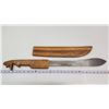 Image 1 : Large machete, w/ sheath - appears decorative - 18" blade