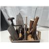 Image 5 : Wooden carry case of vintage tools