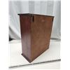 Image 4 : Small display shelf, w/ metal accented door - 14.5"W x 17"H x 6.5"D