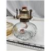 Image 2 : 2 Coal oil lamps, no chimney's - 1 is smoke colored
