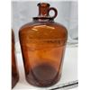 Image 2 : 2 Large brown win bottles - grape pattern