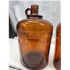 Image 3 : 2 Large brown win bottles - grape pattern