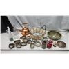 Image 1 : Collection of household items - Vases, tart molds, basket, copper teapot, etc.
