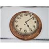 Image 1 : Vintage wooden wall clock - needs repair - no key