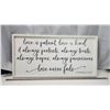 Image 1 : Large "Love never fails" framed wood picture - 36x18"