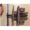 Image 3 : vintage underbench woodworking vise clamp tool and an antique wheat, oats scale