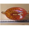 Image 2 : Imperial star and file marigold carnival glass sawtooth bowl wih handles
