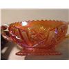 Image 3 : Imperial star and file marigold carnival glass sawtooth bowl wih handles