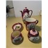 Image 1 : Beautiful hand painted gery pottery tea set