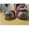 Image 2 : Beautiful hand painted gery pottery tea set