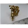 Image 2 : Timex mini motor cycle gold brass novelty clock 4"x2.5"