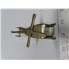 Image 1 : vintage time zone helicopter miniature clock- 4"X2"